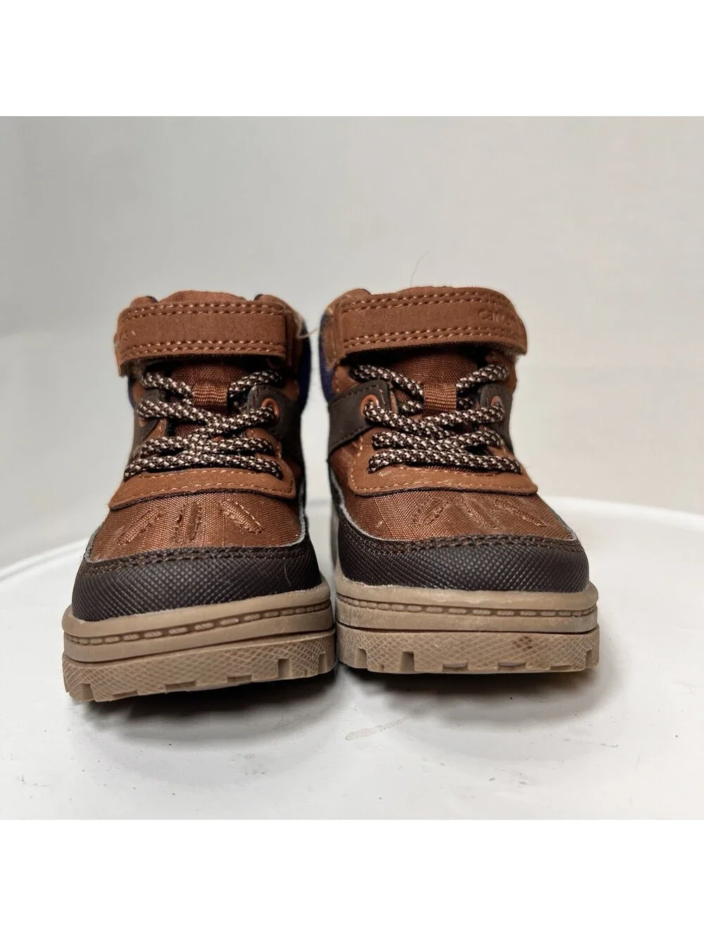 Toddler Boys CARTER'S CYRUS Brown Blue Ankle Boots Shoes 6